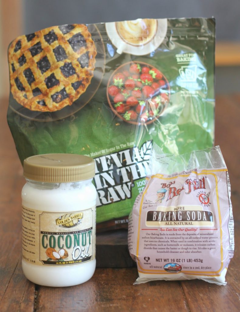 Ingredients for Homemade Toothpaste made with Golden Barrel Coconut Oil