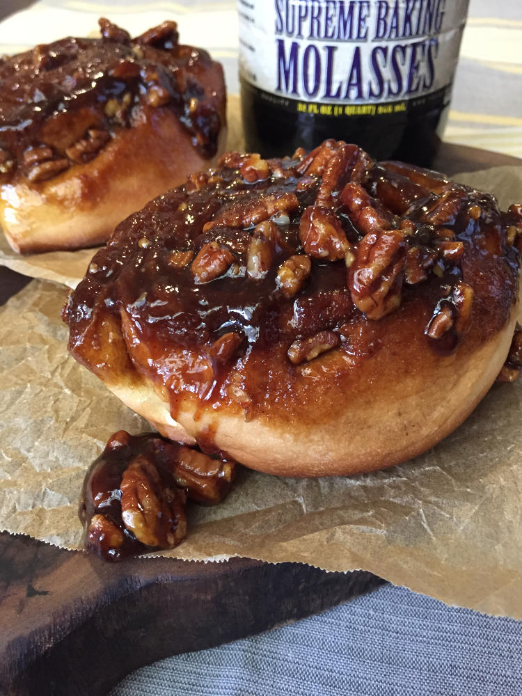 Sticky Buns made with Golden Barrel Baking Molasses