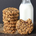 Stack of Big and Chewy Oatmeal Cookies