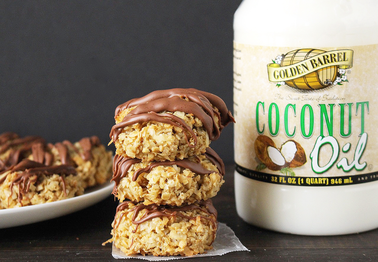 Chocolate Coconut Lovers Cookies made with Golden Barrel Coconut Oil