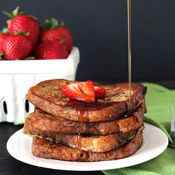 Coconut Oil French Toast with Syrup