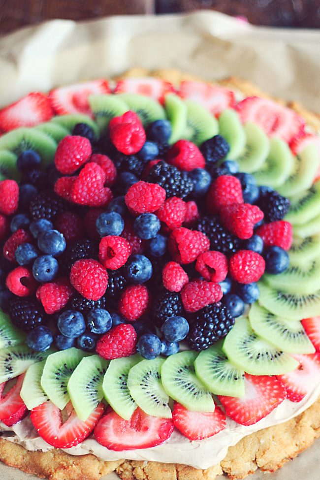 Gluten Free and Refined Sugar Free Fruit Pizza