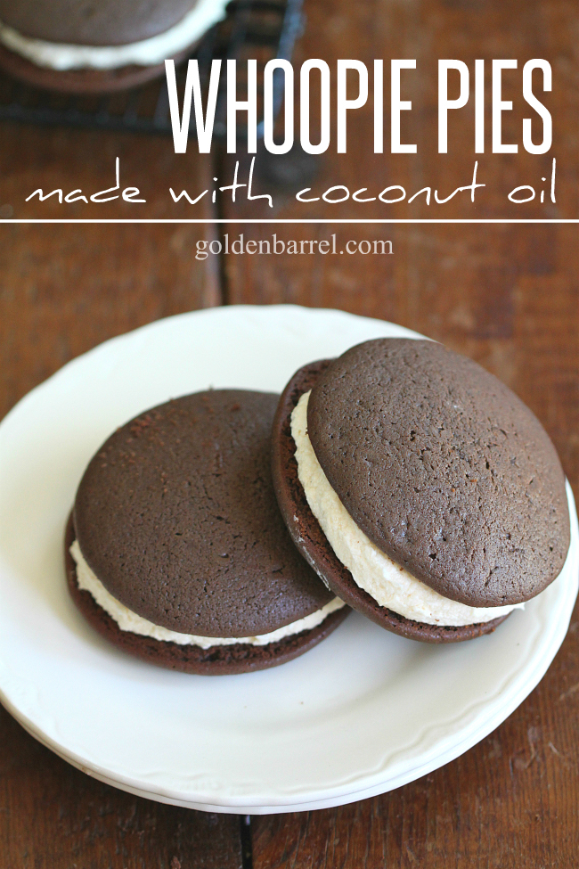 Whoopie Pies made with Coconut Oil