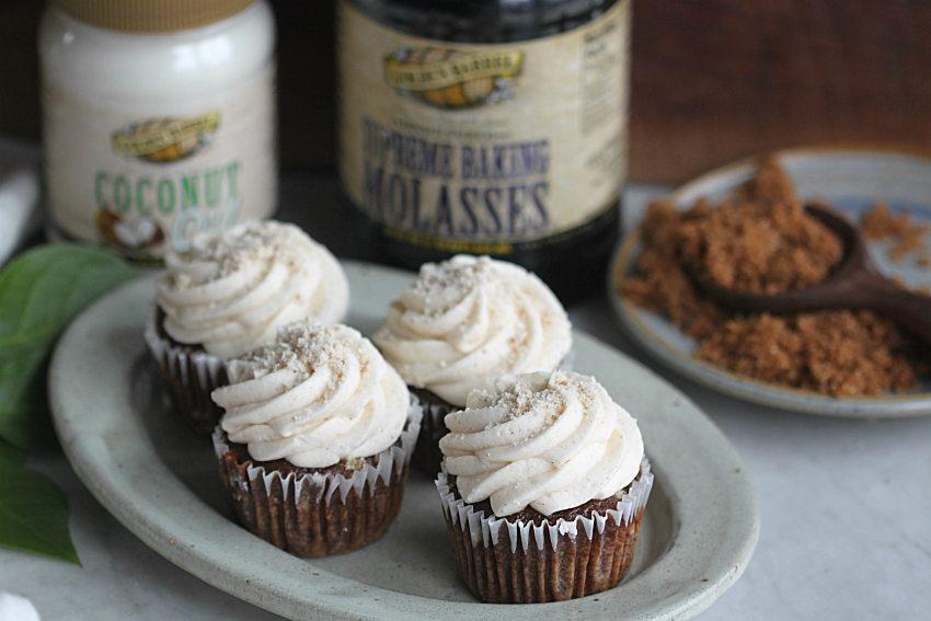 Shoofly cupcakes with Cinnamon Crumb Icing made with Golden Barrel Supreme Baking Molasses