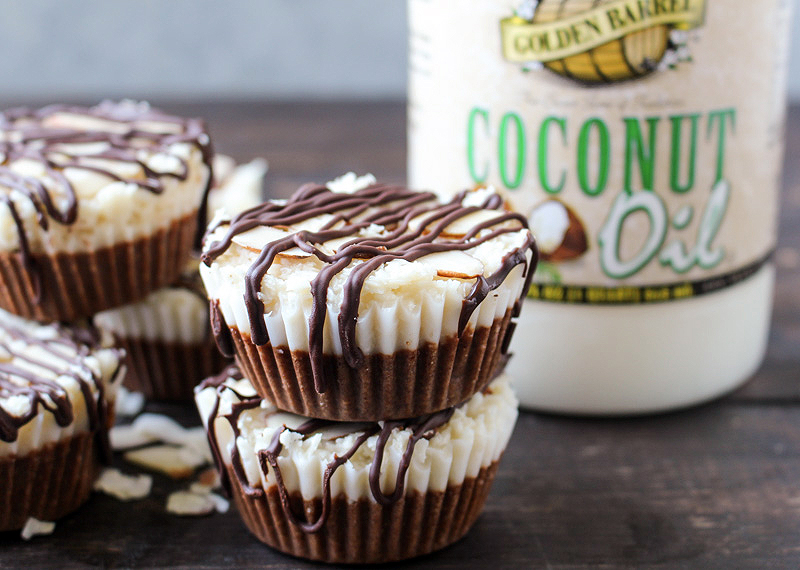 Paleo Homemade Almond Joy Cups with Golden Barrel Coconut Oil