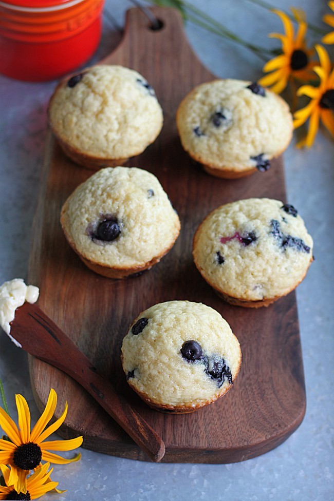 Blueberry Muffins Made with Coconut Oil