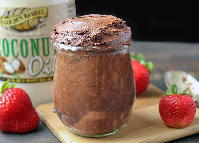 Paleo Chocolate Frosting with Golden Barrel Coconut Oil