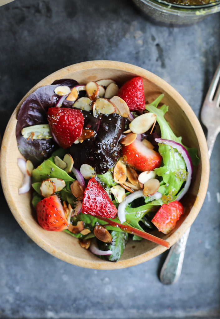 Strawberry Spinach Salad with Lemon Poppy Seed Vinaigrette