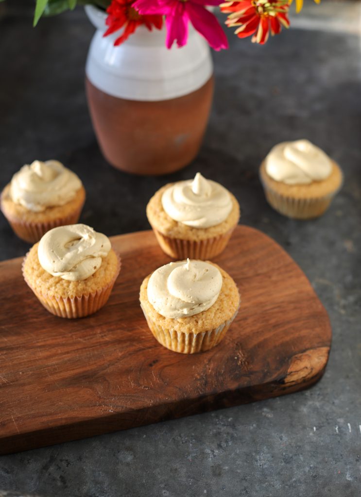 Brown Butter Cupcakes with Sweet Molasses Buttercream Icing