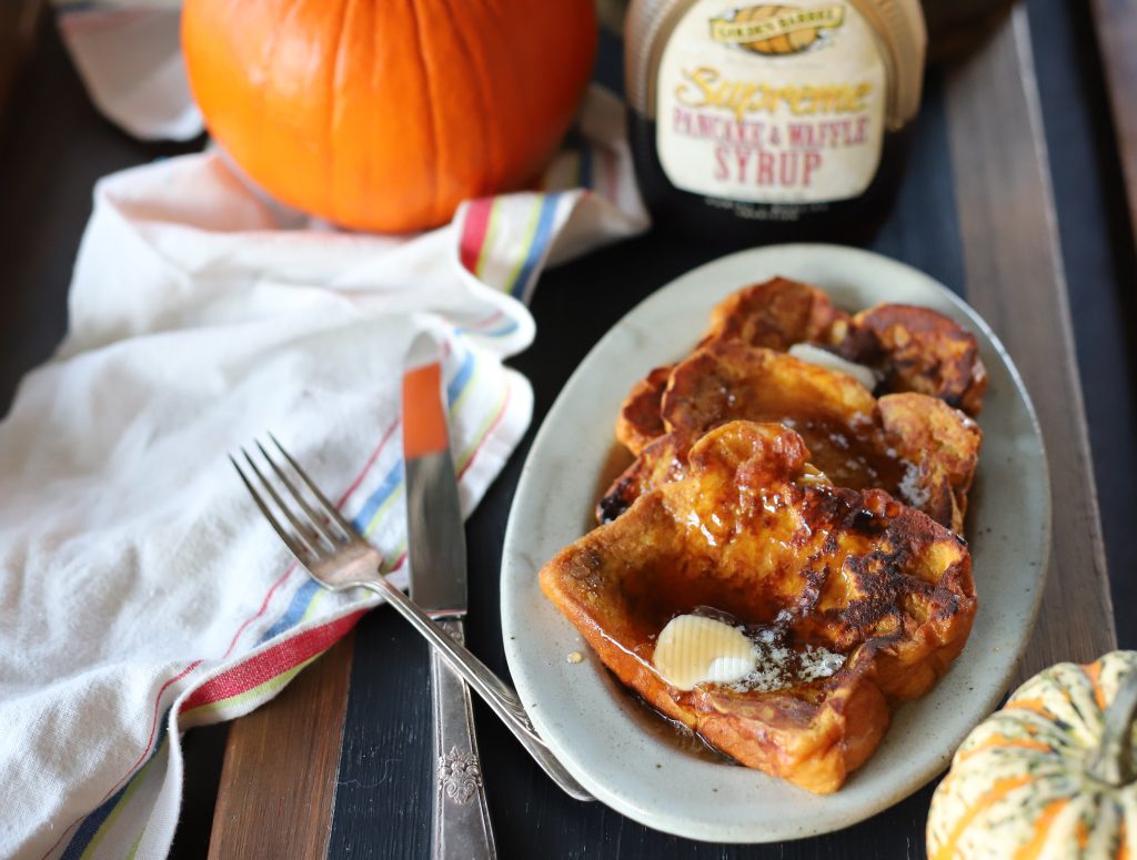 Pumpkin French Toast with Golden Barrel Supreme Pancake Syrup