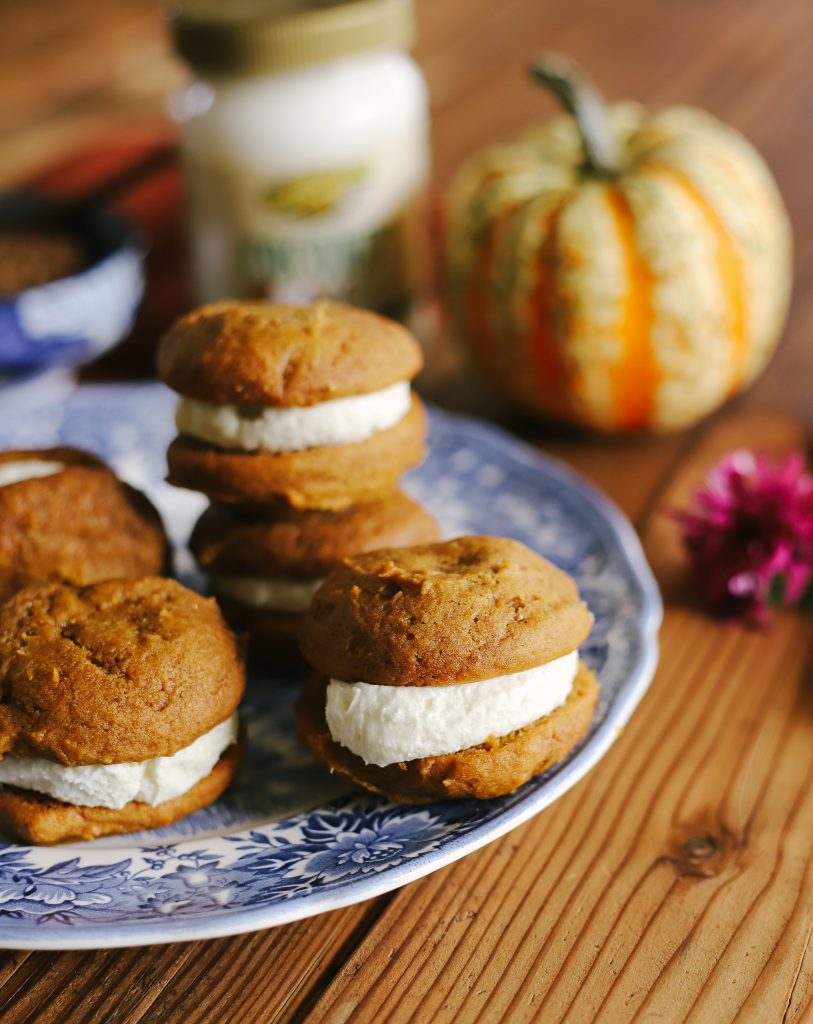 Pumpkin Whoopie Pies with Buttercream Filling