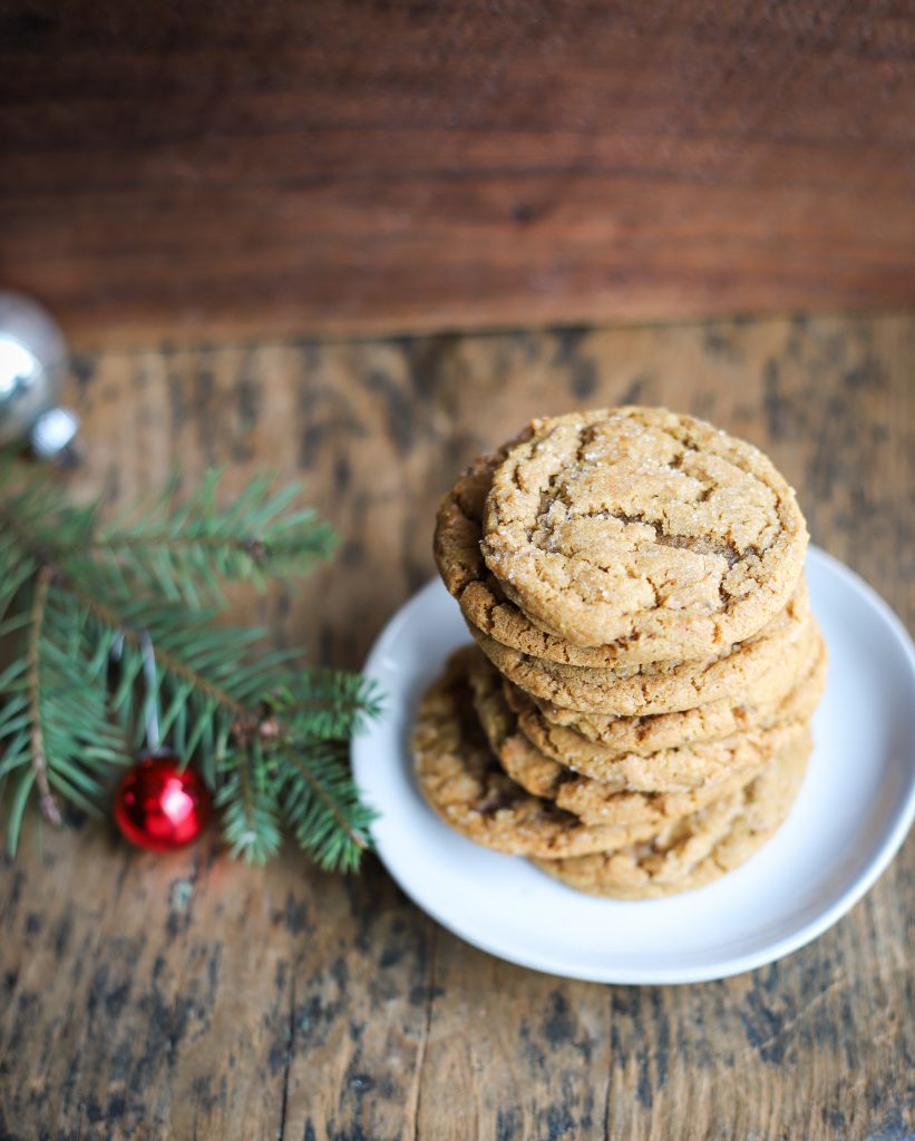 Chewy Double Ginger Molasses Cookies