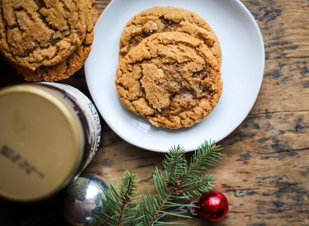 Chewy Double Ginger Molasses Cookies