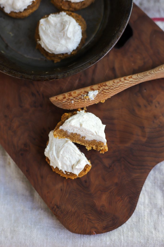Pumpkin Cookies with Brown Butter Cream Cheese Icing